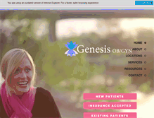 Tablet Screenshot of genesisobgyn.net